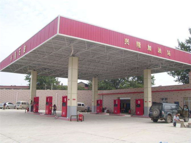 昆明加油站钢结构网架案例9